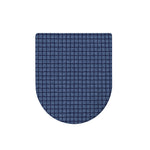 Denim Windowpane Pattern Print Toilet Lid Cover