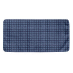 Denim Windowpane Pattern Print Towel