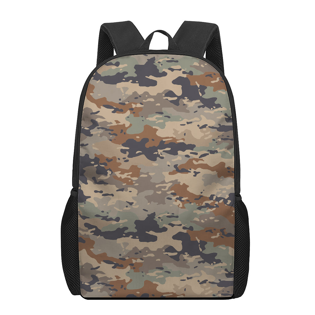 Desert Camouflage Print 17 Inch Backpack