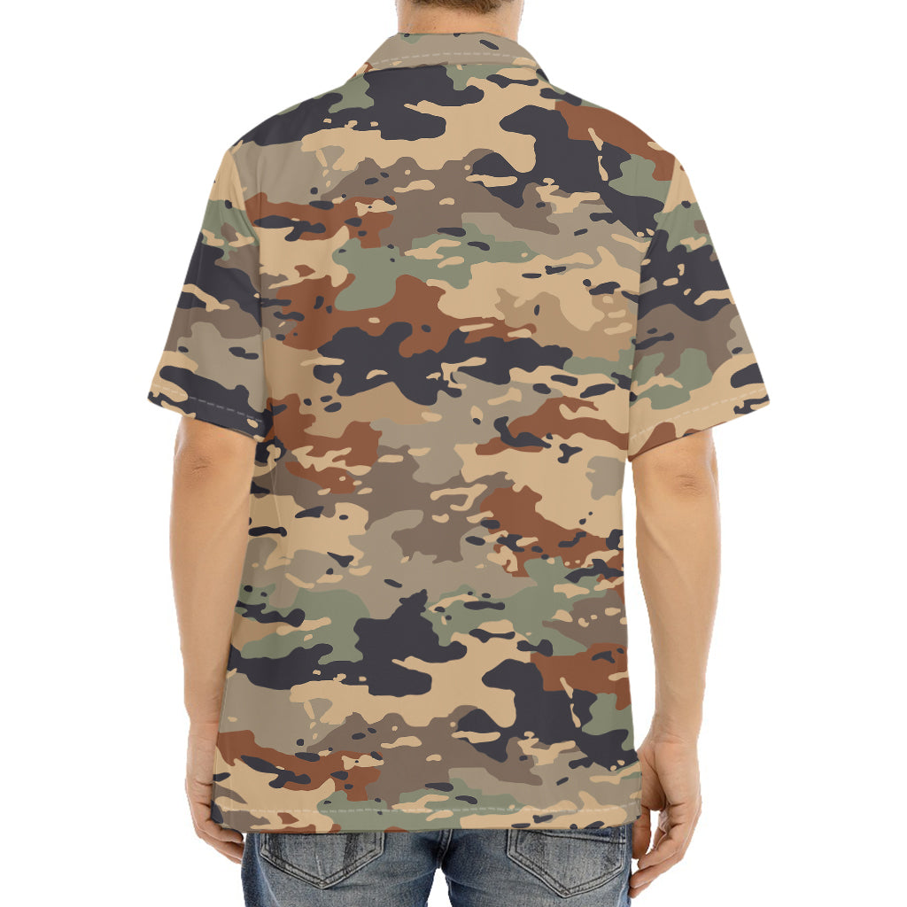 Desert Camouflage Print Aloha Shirt