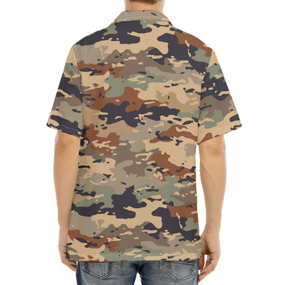Desert Camouflage Print Aloha Shirt