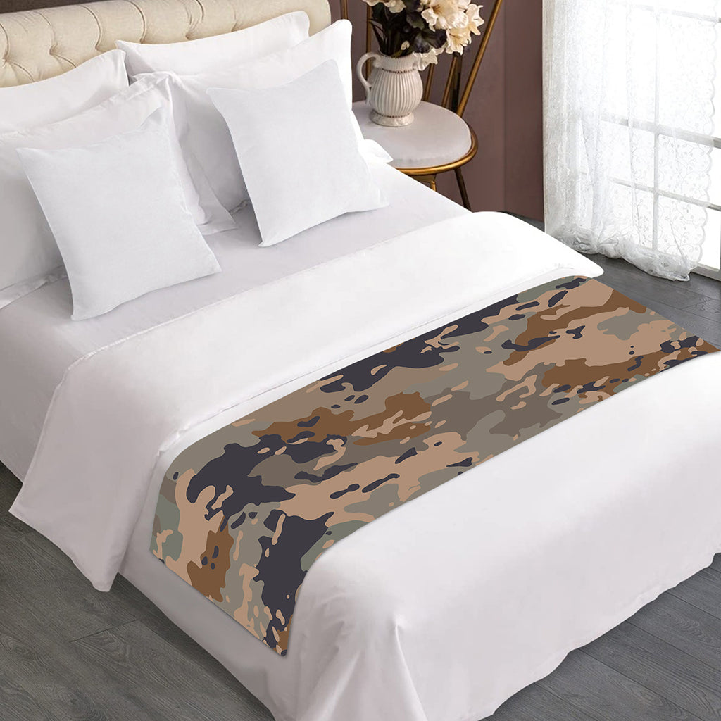 Desert Camouflage Print Bed Runner