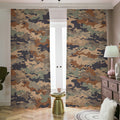 Desert Camouflage Print Dimout Pencil Pleat Curtains