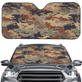 Desert Camouflage Print Car Windshield Sun Shade