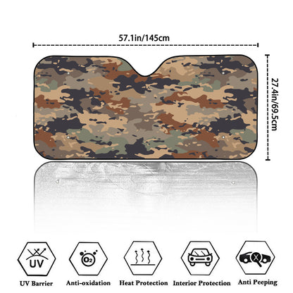 Desert Camouflage Print Car Windshield Sun Shade