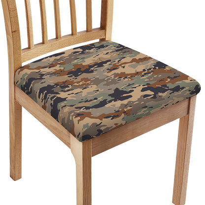 Desert Camouflage Print Chair Cushion Cover