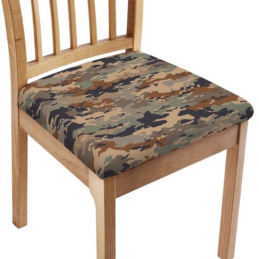 Desert Camouflage Print Chair Cushion Cover