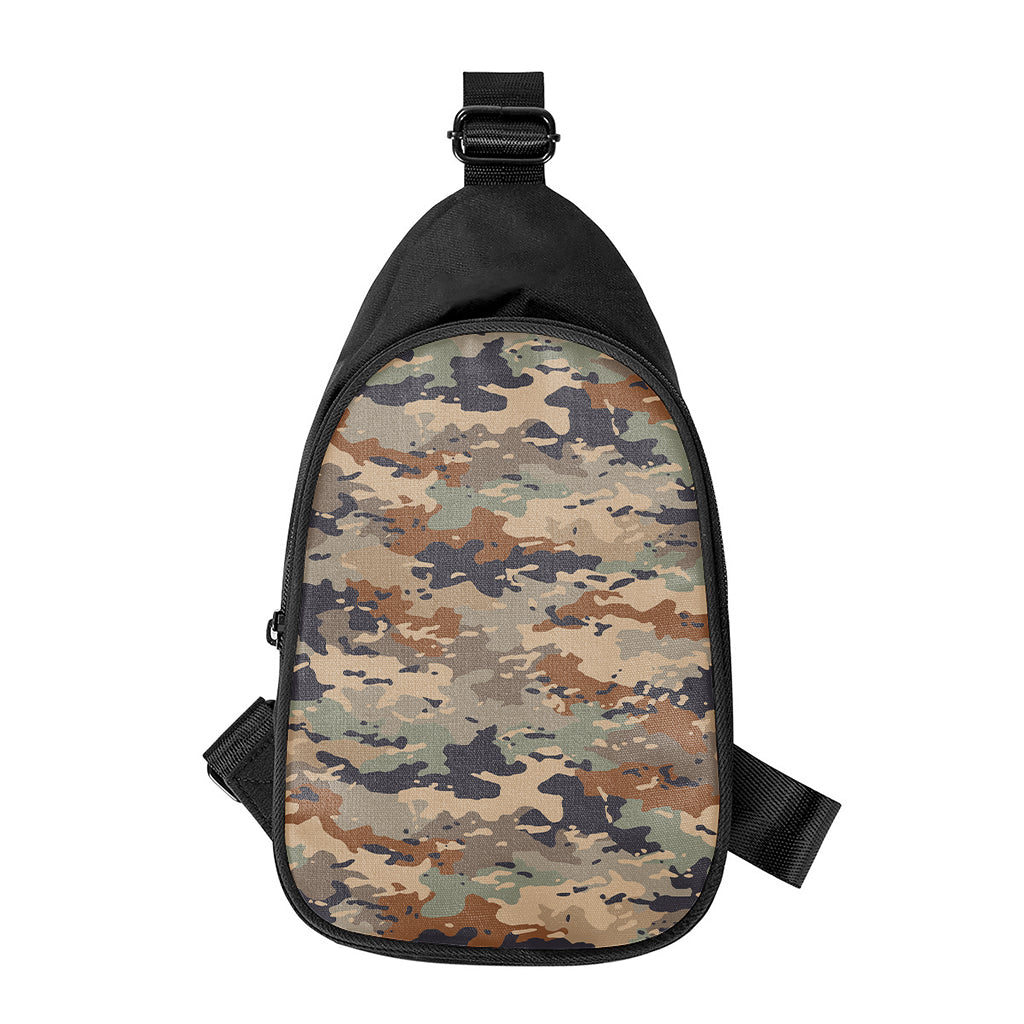Desert Camouflage Print Chest Bag