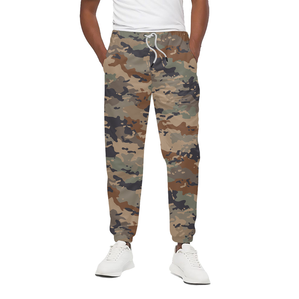 Desert Camouflage Print Cotton Pants