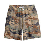 Desert Camouflage Print Cotton Shorts