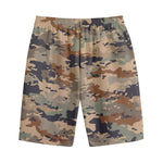 Desert Camouflage Print Cotton Shorts