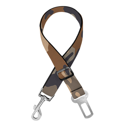 Desert Camouflage Print Dog Seat Belt