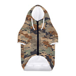Desert Camouflage Print Dog Zip Up Hoodie