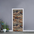 Desert Camouflage Print Door Sticker