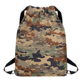 Desert Camouflage Print Drawstring Backpack