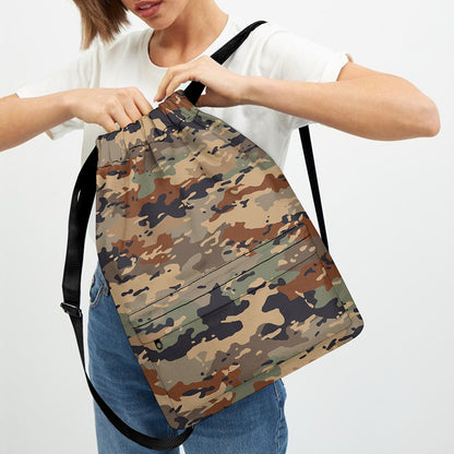 Desert Camouflage Print Drawstring Backpack