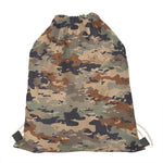 Desert Camouflage Print Drawstring Bag