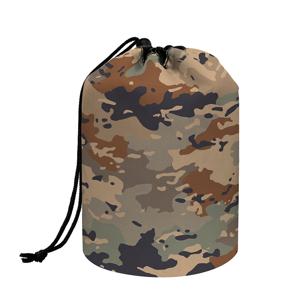 Desert Camouflage Print Drawstring Makeup Bag