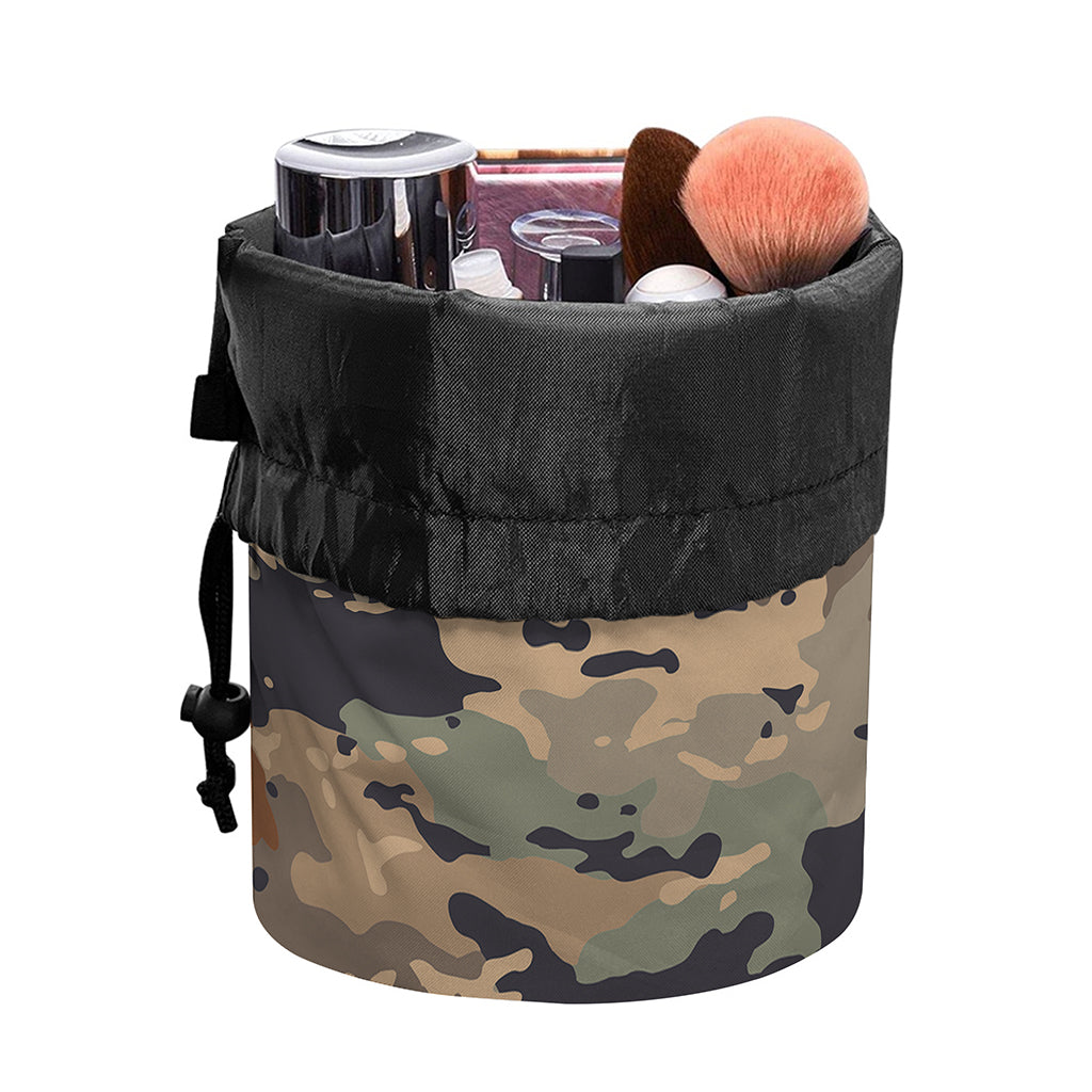 Desert Camouflage Print Drawstring Makeup Bag
