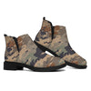 Desert Camouflage Print Flat Ankle Boots