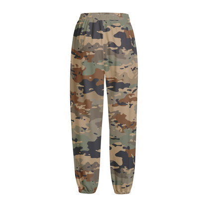 Desert Camouflage Print Fleece Lined Knit Pants