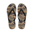Desert Camouflage Print Flip Flops