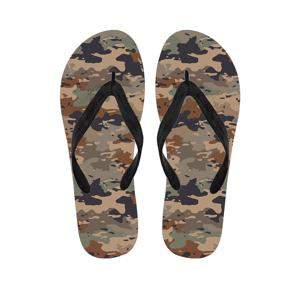Desert Camouflage Print Flip Flops