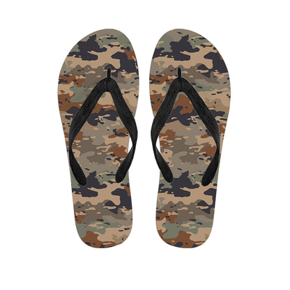 Desert Camouflage Print Flip Flops