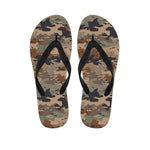 Desert Camouflage Print Flip Flops