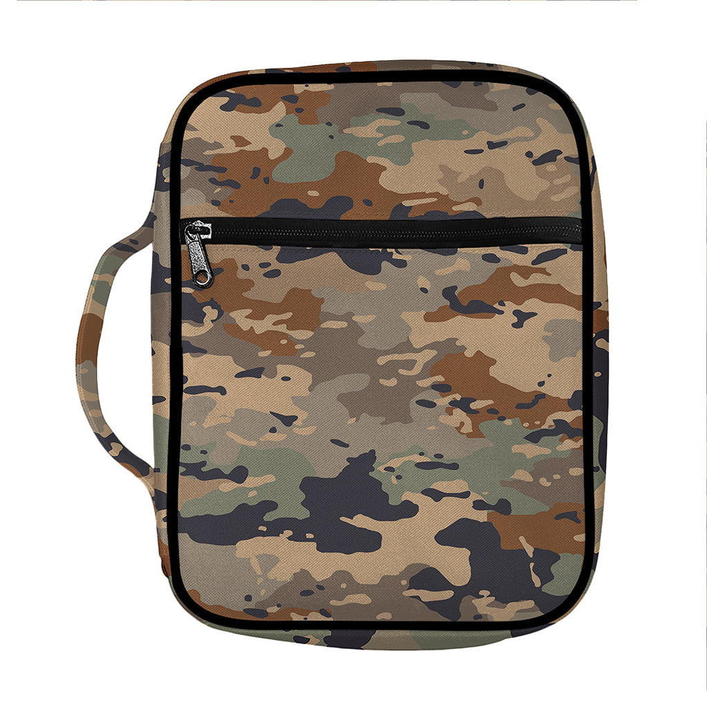 Desert Camouflage Print Front Pocket Bible Bag