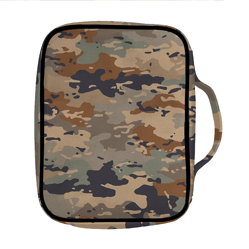 Desert Camouflage Print Front Pocket Bible Bag