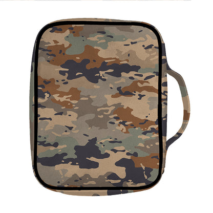 Desert Camouflage Print Front Pocket Bible Bag