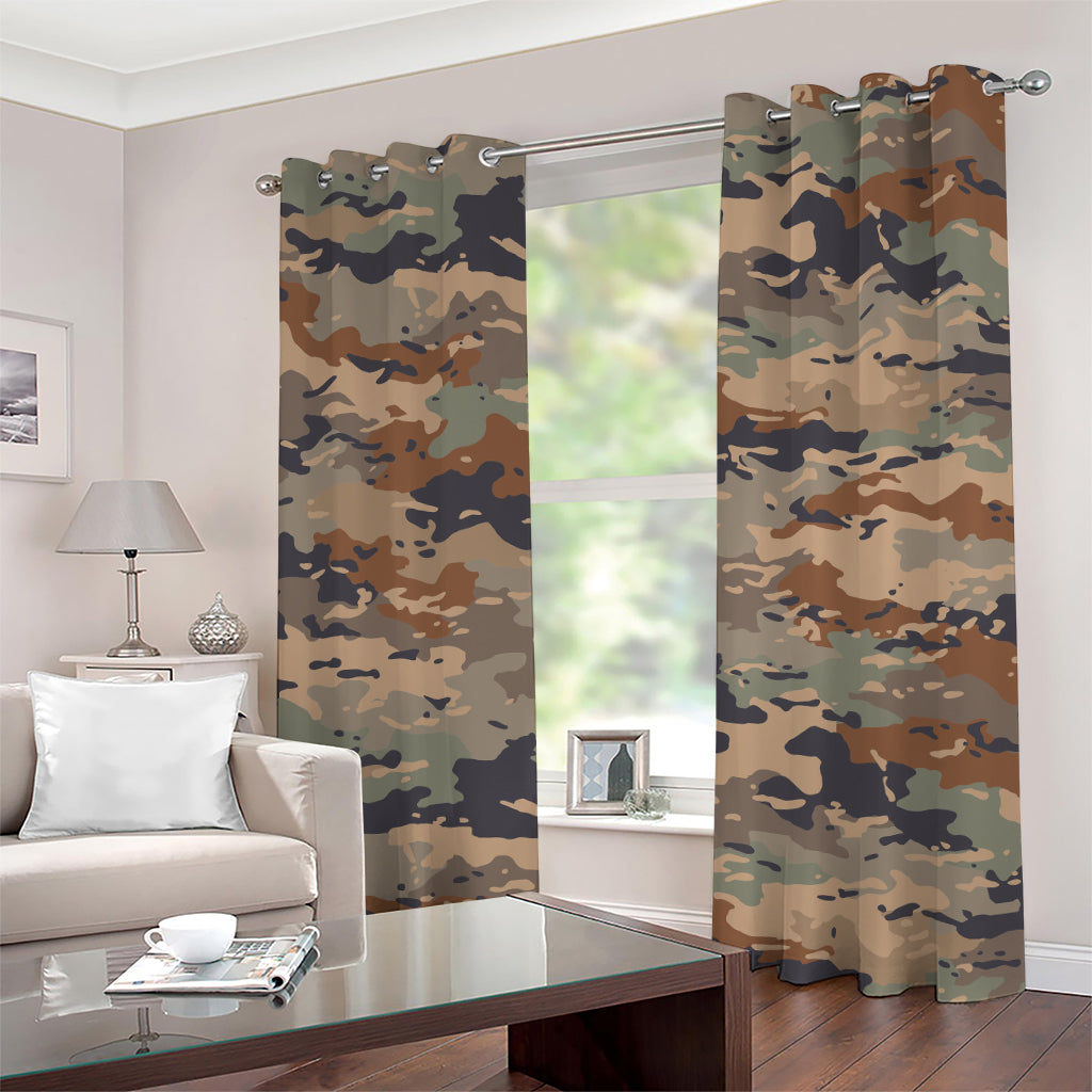 Desert Camouflage Print Grommet Curtains