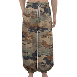 Desert Camouflage Print Lantern Pants