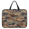 Desert Camouflage Print Laptop Sleeve With Handle