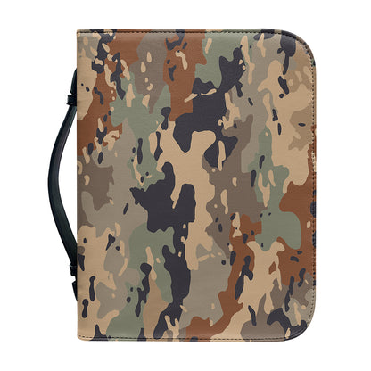 Desert Camouflage Print Leather Bible Cover