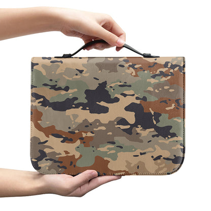 Desert Camouflage Print Leather Bible Cover
