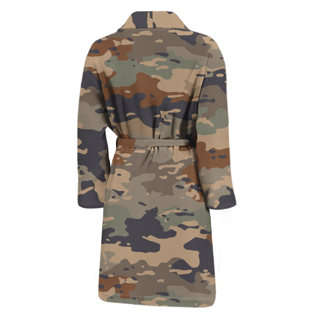 Desert Camouflage Print Men's Bathrobe