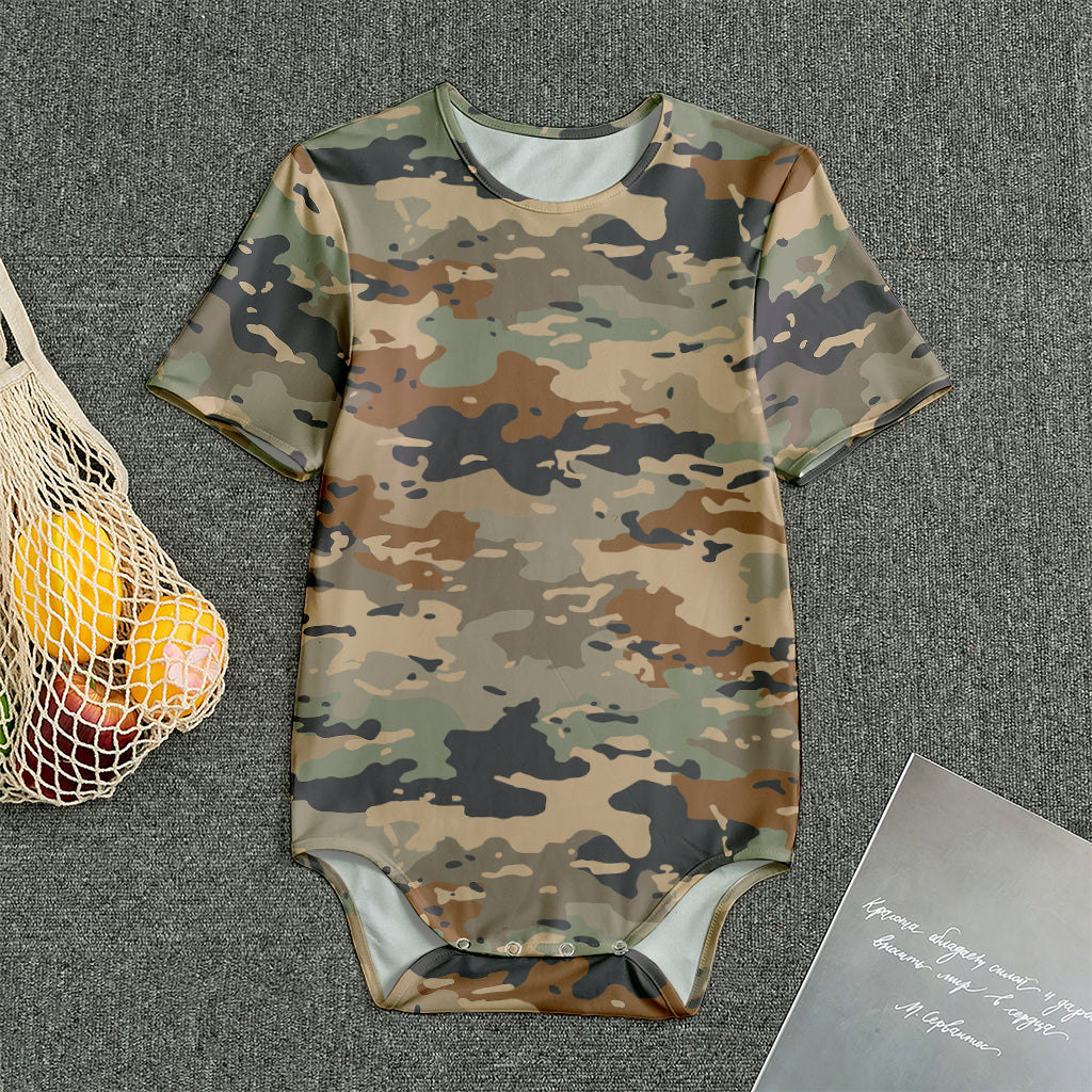 Desert Camouflage Print Men's Bodysuit