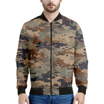 Desert Camouflage Print Men's Bomber Jacket