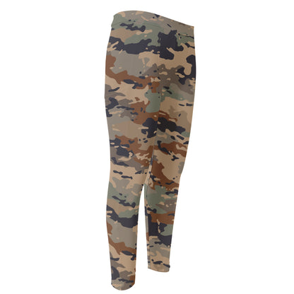 Desert Camouflage Print Men's Compression Pants