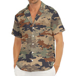 Desert Camouflage Print Men's Deep V-Neck Shirt
