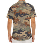 Desert Camouflage Print Men's Deep V-Neck Shirt