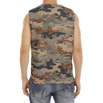 Desert Camouflage Print Men's Fitness Tank Top