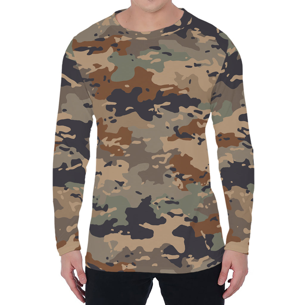 Desert Camouflage Print Men's Long Sleeve T-Shirt