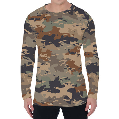 Desert Camouflage Print Men's Long Sleeve T-Shirt
