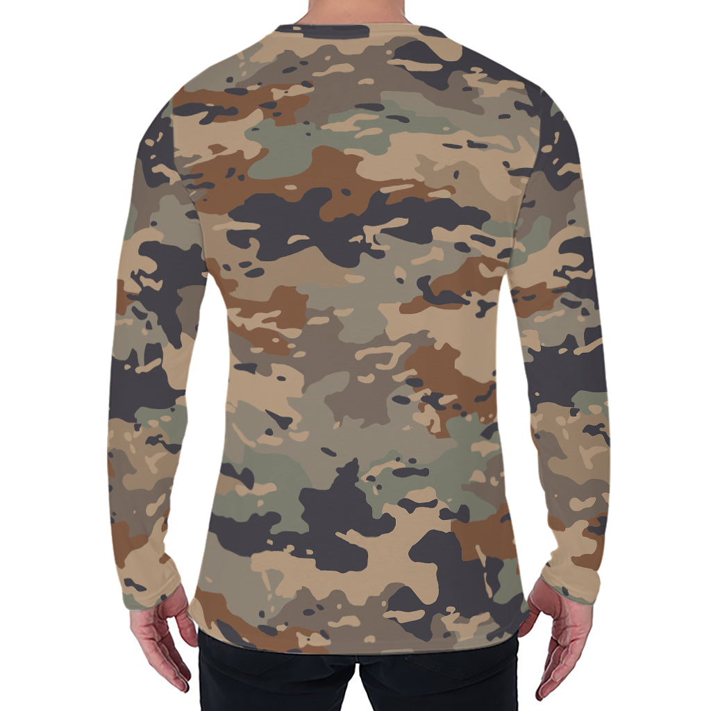 Desert Camouflage Print Men's Long Sleeve T-Shirt