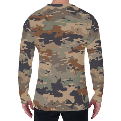 Desert Camouflage Print Men's Long Sleeve T-Shirt