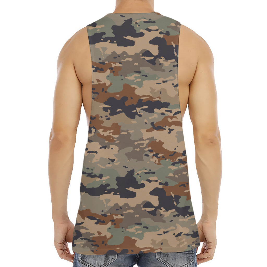 Desert Camouflage Print Men's Muscle Tank Top