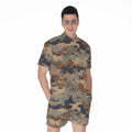 Desert Camouflage Print Men's Romper
